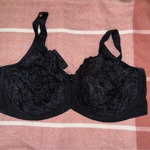 46E Ella Full Coverage Black Lace Bra